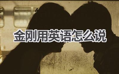 金刚用英语怎么说-580学习网