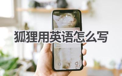 狐狸用英语怎么写-580学习网