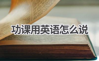 功课用英语怎么说-580学习网